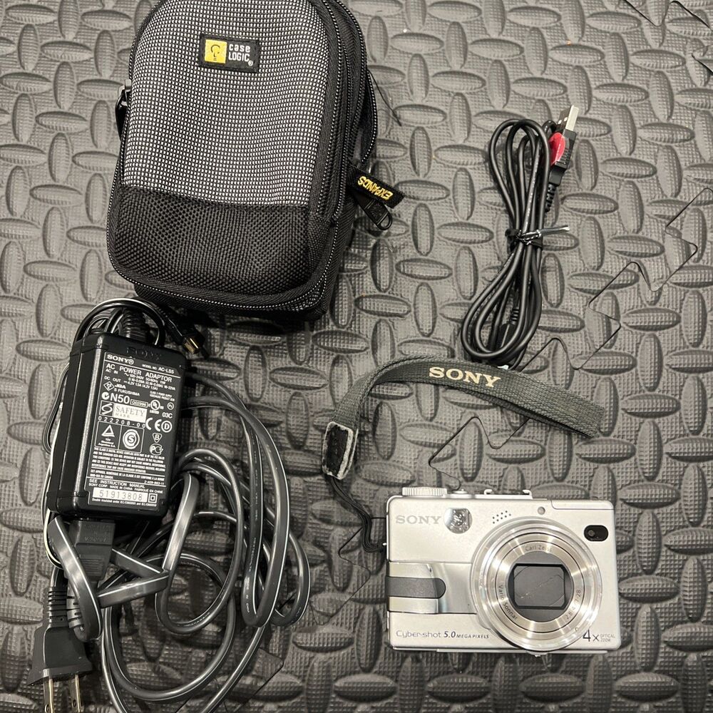 Sony Silver Digital Camera with Accessories